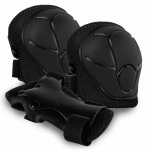 Set de protectie pentru copii Kidwell Trix Black cotiere si genunchiere, marimea M
