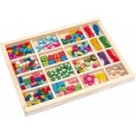 Set margele de insirat din lemn