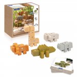 Blocuri de constructie din lemn Guidecraft Snap Block Animals