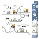 Sticker decorativ pentru copii autoadeziv Tractorase 32x144 cm