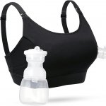 Sutien 2 in 1 pentu pompare si alaptare Hands Free ultra moale negru Momcozy The original marimea M