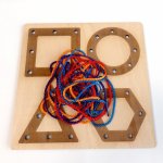 Tabla perforata pentru impletire cu snur forme geometrice