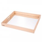 Tava mare din lemn TickiT cu oglinda acrilica