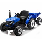 Tractor cu remorca Nichiduta Speed Track Blue,acumulator 24V8Ah,2 motoare x 775w,roti EVA,scaun din piele,sezut spatios,telecomanda 2.4G,design realistic