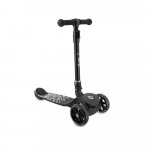 Trotineta pentru copii Momi San Negru pliabila, cu roti led 3 ani+