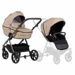 Carucior 2 in 1 Tutis Uno 6+ Nougat 146, sezut reversibil, spatar reglabil, cadru din aluminiu, amortizoare, roti cu blocare, greutate admisa 22 kg