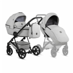 Carucior 2 in 1 Tutis Viva 5+ Cloud 085 din piele ecologica, sezut reversibil, spatar reglabil, roti cu blocare, bara detasabila, accesorii incluse