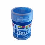 Vopsea albastru cyan pentru material textil in flacon de 35 ml