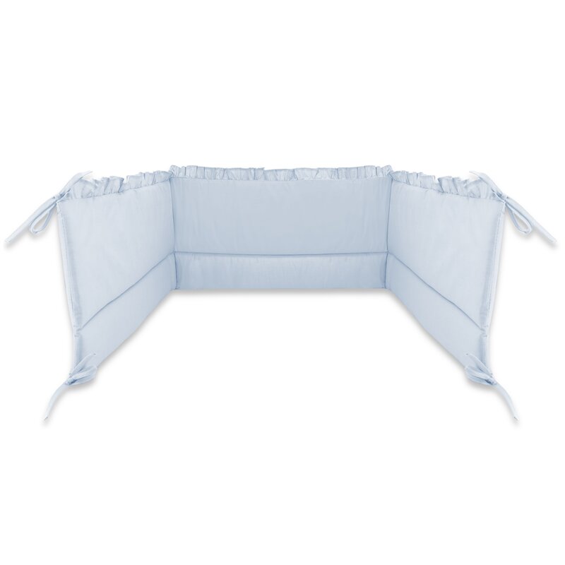 Aparatoare pentru patut MimiNu din bumbac cu volanase 180x30 cm Colectia Royal Blue