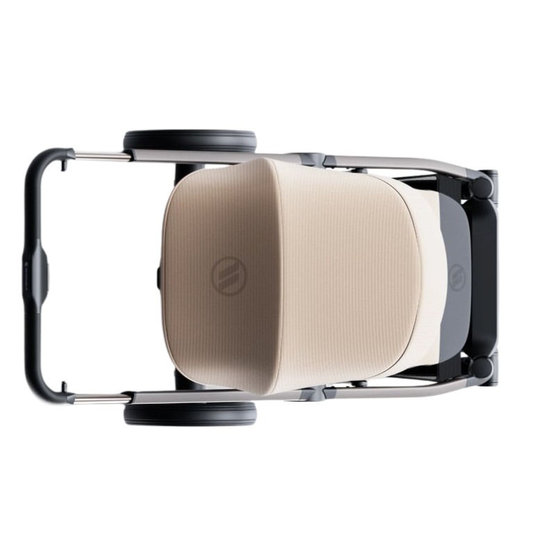 Carucior pentru copii Avionaut Sirius Beige 2 in 1 cu suspensie, maner telescopic, geanta, greutate admisa 22 kg - 3