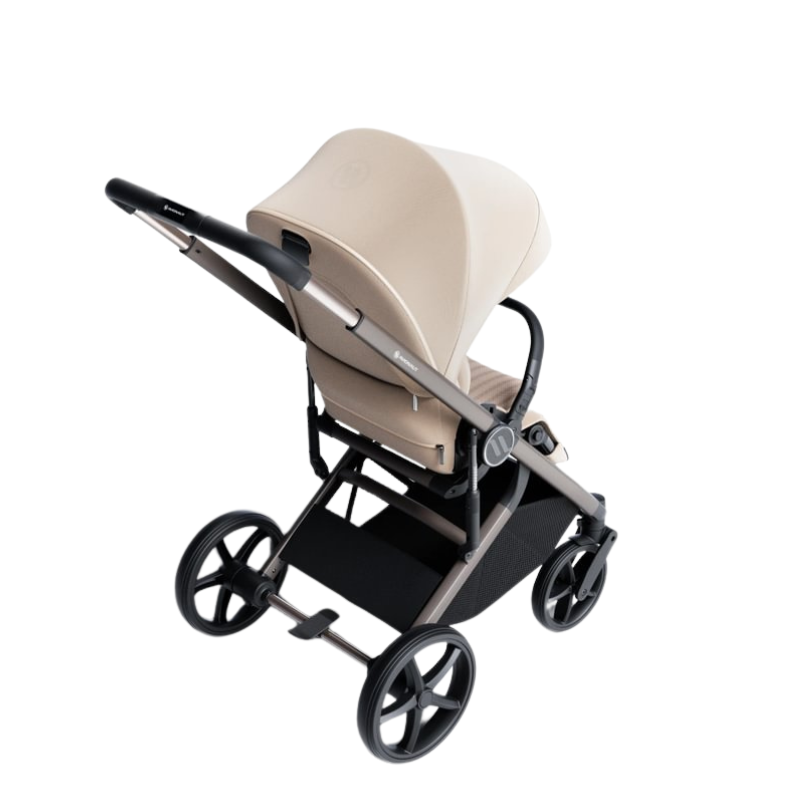 Carucior pentru copii Avionaut Sirius Beige 2 in 1 cu suspensie, maner telescopic, geanta, greutate admisa 22 kg - 5