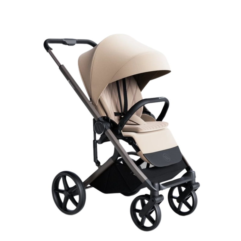 Carucior pentru copii Avionaut Sirius Beige 2 in 1 cu suspensie, maner telescopic, geanta, greutate admisa 22 kg - 6