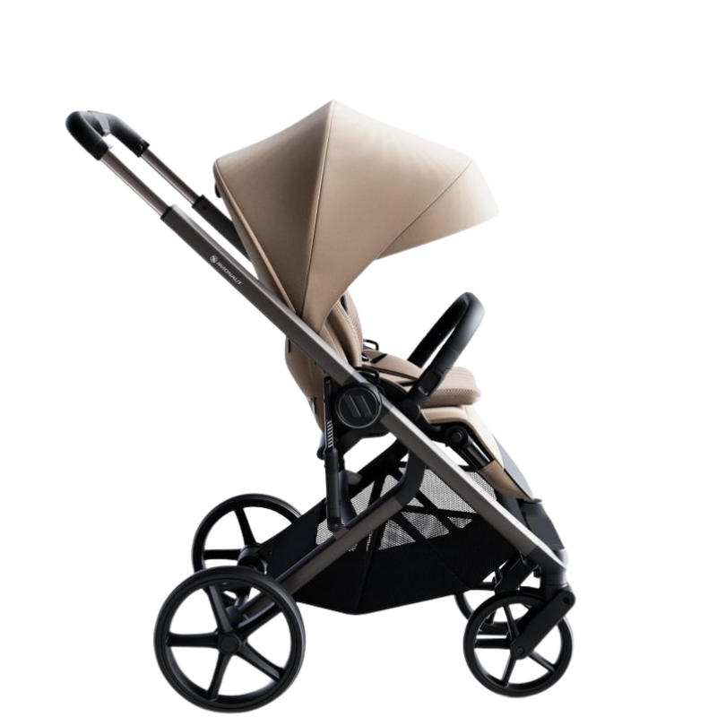 Carucior pentru copii Avionaut Sirius Beige 2 in 1 cu suspensie, maner telescopic, geanta, greutate admisa 22 kg - 9