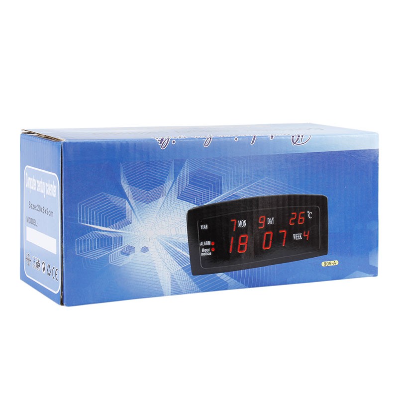 Ceas cu afisaj led rosu, calendar, alarma, format ampm, caixing - 5