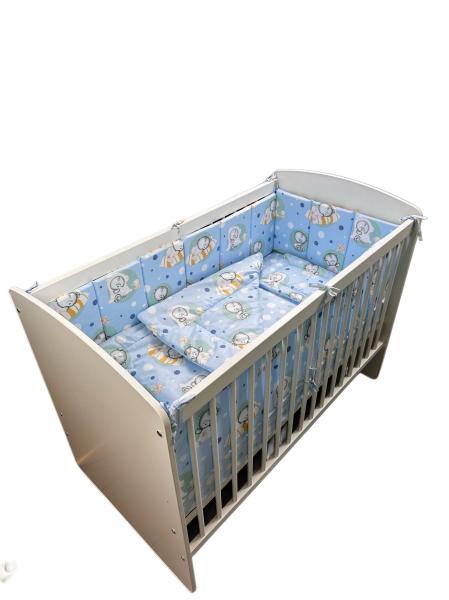Lenjerie cu 5 piese pentru patut 120x60 cm Micul Ursulet - 4