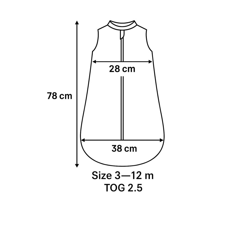 Sac de dormit MimiNu Premium din bumbac 3-12 luni 2.5 tog Soft Ecru