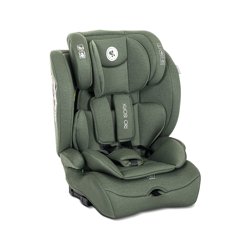 Scaun auto pentru copii Lorelli Rio Green i-Size, isofix, 15 luni-12 ani, 76-150 cm, tetiera reglabila, husa detasabila - 1