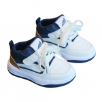 Adidasi albi Sport cu insertii bleumarin marime 25