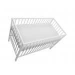 Cearceaf alb din bumbac cu elastic 160x70 cm