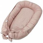 Cosulet pentru bebelusi Feedo Roz design cu inimioare Baby Nest 90x60 cm