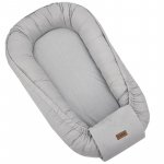 Cosulet pentru bebelusi Feedo Gri design elegant Baby Nest 90x60 cm
