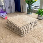 Covoras puzzle pufos 61.5x61.5x1.7 cm, spuma eva, set 2 piese culoare light coffee