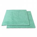Covoras puzzle pufos 61.5x61.5x1.7 cm, spuma eva, set 2 piese culoare mint green