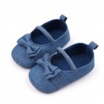 Pantofiori albastru denim pentru bebelusi 6-9 luni marimea 19