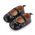 Pantofiori negri pentru fetite 3-6 luni marimea 18