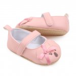 Pantofiori roz pentru fetite 3-6 luni Sweety teddy marimea 18
