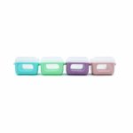 Set 4 recipiente silicon Snap&go cubes Melii 118 ml