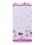 Set 2 cearceafuri din bumbac pentru saltea 120x60 cm Beberoyal Dancing Girls Roz