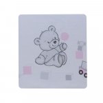 Set 2 cearceafuri din bumbac pentru saltea 120x60 cm Beberoyal Bears&Toys Roz