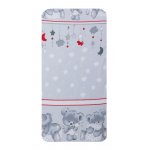 Set 2 cearceafuri din bumbac pentru saltea 120x60 cm Beberoyal Urs iepuras gri