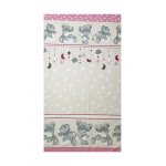 Lenjerie din bumbac cu 6 piese pentru saltea 120x60 cm Beberoyal Bears&Rabbit Roz
