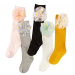 Sosete trei sferturi cu floare din tulle 9-12 luni marime 20 Roz