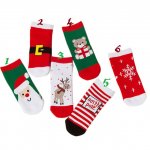 Sosete flausate pentru bebelusi Merry Christmas 3-6 luni marime 18 Model 5